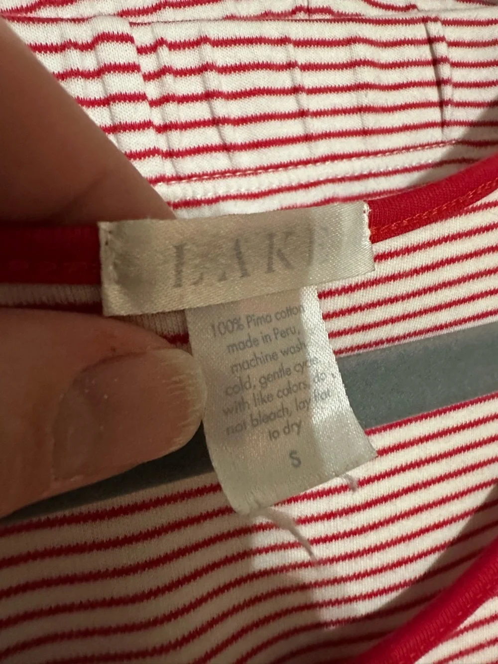 LAKE Red Stripe Long Sleeve Pajamas Set Size Small - Picture 7 of 7